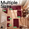 image:imageGORILLA GRIP SoakSTOPPER Dog Door Mat Machine Wash and Dry 24x17 GrayBurgundy