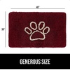 image:imageGORILLA GRIP SoakSTOPPER Dog Door Mat Machine Wash and Dry 24x17 GrayBurgundy