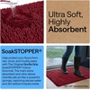 image:imageGORILLA GRIP SoakSTOPPER Dog Door Mat Machine Wash and Dry 24x17 GrayBurgundy