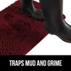 image:imageGORILLA GRIP SoakSTOPPER Dog Door Mat Machine Wash and Dry 24x17 GrayBurgundy