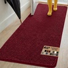 image:imageGORILLA GRIP SoakSTOPPER Dog Door Mat Machine Wash and Dry 24x17 GrayBurgundy