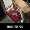 image:imageGORILLA GRIP SoakSTOPPER Dog Door Mat Machine Wash and Dry 24x17 GrayBurgundy
