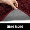 image:imageGORILLA GRIP SoakSTOPPER Dog Door Mat Machine Wash and Dry 24x17 GrayBurgundy