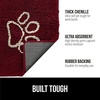 image:imageGORILLA GRIP SoakSTOPPER Dog Door Mat Machine Wash and Dry 24x17 GrayBurgundy