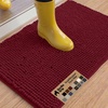 image:imageGORILLA GRIP SoakSTOPPER Dog Door Mat Machine Wash and Dry 24x17 GrayBurgundy