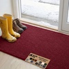 image:imageGORILLA GRIP SoakSTOPPER Dog Door Mat Machine Wash and Dry 24x17 GrayBurgundy