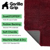 image:imageGORILLA GRIP SoakSTOPPER Dog Door Mat Machine Wash and Dry 24x17 GrayBurgundy