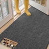 image:imageGORILLA GRIP SoakSTOPPER Dog Door Mat Machine Wash and Dry 24x17 GrayCharcoal