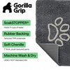 image:imageGORILLA GRIP SoakSTOPPER Dog Door Mat Machine Wash and Dry 24x17 GrayCharcoal
