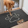image:imageGORILLA GRIP SoakSTOPPER Dog Door Mat Machine Wash and Dry 24x17 GrayCharcoal