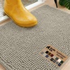 image:imageGORILLA GRIP SoakSTOPPER Dog Door Mat Machine Wash and Dry 24x17 GrayCream