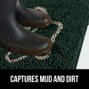 image:imageGORILLA GRIP SoakSTOPPER Dog Door Mat Machine Wash and Dry 24x17 GrayDeep Green