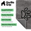 image:imageGORILLA GRIP SoakSTOPPER Dog Door Mat Machine Wash and Dry 24x17 GrayGrey