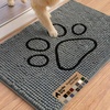 image:imageGORILLA GRIP SoakSTOPPER Dog Door Mat Machine Wash and Dry 24x17 GrayGrey