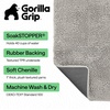 image:imageGORILLA GRIP SoakSTOPPER Dog Door Mat Machine Wash and Dry 24x17 GrayLight Gray