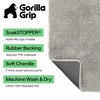 image:imageGORILLA GRIP SoakSTOPPER Dog Door Mat Machine Wash and Dry 24x17 GrayLight Gray
