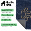 image:imageGORILLA GRIP SoakSTOPPER Dog Door Mat Machine Wash and Dry 24x17 GrayNavy