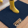 image:imageGORILLA GRIP SoakSTOPPER Dog Door Mat Machine Wash and Dry 24x17 GrayNavy