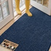 image:imageGORILLA GRIP SoakSTOPPER Dog Door Mat Machine Wash and Dry 24x17 GrayNavy