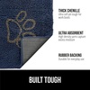 image:imageGORILLA GRIP SoakSTOPPER Dog Door Mat Machine Wash and Dry 24x17 GrayNavy