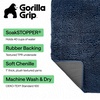 image:imageGORILLA GRIP SoakSTOPPER Dog Door Mat Machine Wash and Dry 24x17 GrayNavy