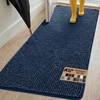 image:imageGORILLA GRIP SoakSTOPPER Dog Door Mat Machine Wash and Dry 24x17 GrayNavy