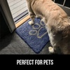 image:imageGORILLA GRIP SoakSTOPPER Dog Door Mat Machine Wash and Dry 24x17 GrayNavy