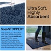 image:imageGORILLA GRIP SoakSTOPPER Dog Door Mat Machine Wash and Dry 24x17 GrayNavy