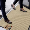 image:imageGORILLA GRIP Traffic Guard Indoor Outdoor Heavy Duty Door Mat 29x17 BlackBeige