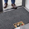 image:imageGORILLA GRIP Traffic Guard Indoor Outdoor Heavy Duty Door Mat 29x17 BlackCharcoal Gray