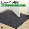 image:imageGORILLA GRIP Traffic Guard Indoor Outdoor Heavy Duty Door Mat 29x17 BlackCharcoal Gray