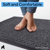 image:imageGORILLA GRIP Traffic Guard Indoor Outdoor Heavy Duty Door Mat 29x17 BlackCharcoal Gray