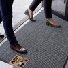 image:imageGORILLA GRIP Traffic Guard Indoor Outdoor Heavy Duty Door Mat 29x17 BlackCharcoal Gray