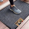 image:imageGORILLA GRIP Traffic Guard Indoor Outdoor Heavy Duty Door Mat 29x17 BlackCharcoal Gray
