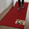 image:imageGORILLA GRIP Traffic Guard Indoor Outdoor Heavy Duty Door Mat 29x17 BlackRed