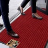 image:imageGORILLA GRIP Traffic Guard Indoor Outdoor Heavy Duty Door Mat 29x17 BlackRed