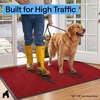 image:imageGORILLA GRIP Traffic Guard Indoor Outdoor Heavy Duty Door Mat 29x17 BlackRed