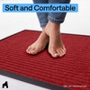 image:imageGORILLA GRIP Traffic Guard Indoor Outdoor Heavy Duty Door Mat 29x17 BlackRed