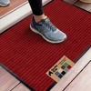 image:imageGORILLA GRIP Traffic Guard Indoor Outdoor Heavy Duty Door Mat 29x17 BlackRed