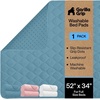 image:imageGORILLA GRIP Washable Reusable Underpads 52x34 WhiteSky Blue