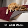 image:imageGORILLA GRIP Waterproof Dog Blanket Couch Cover for Dogs 30x70 CharcoalBurgundy