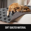 image:imageGORILLA GRIP Waterproof Dog Blanket Couch Cover for Dogs 30x70 CharcoalGray Black Paw
