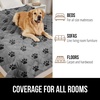 image:imageGORILLA GRIP Waterproof Dog Blanket Couch Cover for Dogs 30x70 CharcoalGray Black Paw