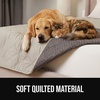 image:imageGORILLA GRIP Waterproof Dog Blanket Couch Cover for Dogs 30x70 CharcoalLight Taupe