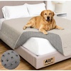 image:imageGORILLA GRIP Waterproof Dog Blanket Couch Cover for Dogs 30x70 CharcoalLight Taupe