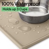 image:imageGORILLA GRIP Waterproof Dog Food Mat Pet Feeding Placemat 12x8 GrayBeige