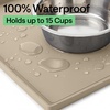 image:imageGORILLA GRIP Waterproof Dog Food Mat Pet Feeding Placemat 12x8 GrayBeige