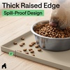 image:imageGORILLA GRIP Waterproof Dog Food Mat Pet Feeding Placemat 12x8 GrayBeige