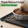 image:imageGORILLA GRIP Waterproof Dog Food Mat Pet Feeding Placemat 12x8 GrayBlack