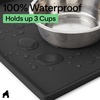 image:imageGORILLA GRIP Waterproof Dog Food Mat Pet Feeding Placemat 12x8 GrayBlack